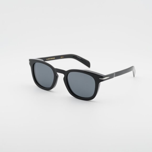 David Beckham DB 7030/S 0807 T4 Sunglasses Black Square Frame, Mirror Lenses - Picture 6 of 9